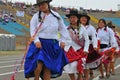 Carnival of Ayacucho. Women and men sing and dance for three days in the parade show in peru