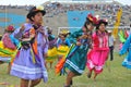 Carnival of Ayacucho. Women and men sing and dance for three days in the parade show in peru