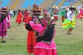 Carnival of Ayacucho. Women and men sing and dance for three days in the parade show in peru