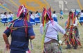 Carnival of Ayacucho. Women and men sing and dance for three days in the parade show in peru