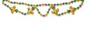 Carnival background Mardi gras decoration beads