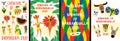 Carnival of Barranquilla posters set