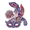 Carnival blue mask Royalty Free Stock Photo