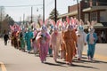 Carnival bunny costume for kids and adults at the annual Carnival Royalty Free Stock Photo