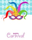 Carnival card Colorful mask