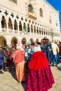 Spectacular Venice Masquerade celebration characters Doge\'s Palace Italy