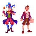 Carnival character vector clown and writer vector