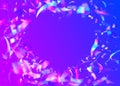 Carnival Confetti. Blur Banner. Holographic Background. Purple P Royalty Free Stock Photo