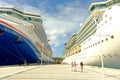 Carnival Conquest and Jewel of the Seas in Nassau Royalty Free Stock Photo