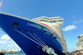 Carnival Conquest Tied to Dock Royalty Free Stock Photo