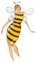 Carnival costumes - bee Royalty Free Stock Photo