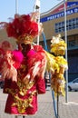 Carnival costumes used by samba dancers