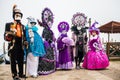 Carnival costumes of various types in Venice