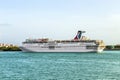 Carnival Cruise Line, cruise ship leaves the harbor Royalty Free Stock Photo