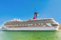 Carnival Cruise Line, cruise ship leaves the harbor Royalty Free Stock Photo