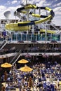 Carnival cruise ship water slide fun! Royalty Free Stock Photo