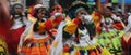 Carnival dance of -Tinta peru Royalty Free Stock Photo
