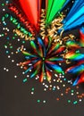 Carnival decoration, colorful garlands, confetti Royalty Free Stock Photo