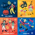 Carnival Doodle Design Concept Royalty Free Stock Photo