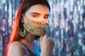 Carnival fashion festive accessory woman face mask