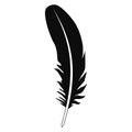 Carnival feather icon, simple style