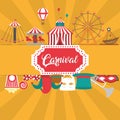 Carnival festival cartoons Royalty Free Stock Photo