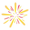 Carnival firework icon, cartoon style