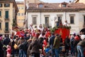 Verona / Italy-02 09 2018: Carnival floats in Verona Royalty Free Stock Photo