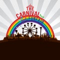 The carnival funfair and amusement