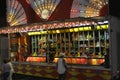 A carnival game booth