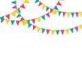 Carnival garland with flags.