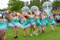 Carnival of the giants festival parade in Telford Shropshire