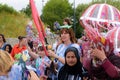 Carnival of the giants festival parade in Telford Shropshire