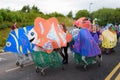 Carnival of the giants festival parade in Telford Shropshire