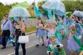 Carnival of the giants festival parade in Telford Shropshire