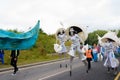 Carnival of the giants festival parade in Telford Shropshire