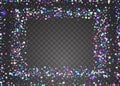 Carnival Glare. Neon Tinsel. Pink Disco Confetti. Hologram Textu Royalty Free Stock Photo