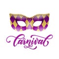 Carnival golden mask glitter harlequin pattern Mardi Gras masquerade