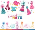 Carnival hats set