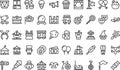 Carnival icons collection is a vector illustration with editable stroke. Royalty Free Stock Photo