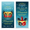 Carnival Invitation Vertical Banners Royalty Free Stock Photo