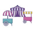 carnival kiosks with circus tent