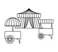 carnival kiosks with circus tent