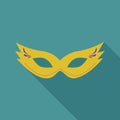 Carnival mask flat long shadow design icon Royalty Free Stock Photo