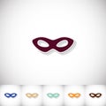 Carnival mask. Flat sticker with shadow on white background Royalty Free Stock Photo