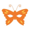 Carnival mask in the form of butterfly. Festive element for holiday. Royalty Free Stock Photo
