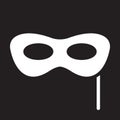 Carnival mask icon, Masquerade symbol vector illustration. Royalty Free Stock Photo