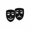 Carnival mask icon, simple style Royalty Free Stock Photo