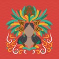 Carnival mask icon. Vector illustration decorative background design Royalty Free Stock Photo