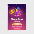 Carnival Mask, Masquerade, Mardi Gras. Carnival, Night Party Poster, Dance Party Flyer, Musical Party Banner, Carnival Invitation.